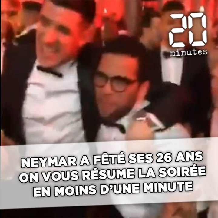 Neymar a fêté ses 26 ans, on vous résume la soirée en moins d'une minute