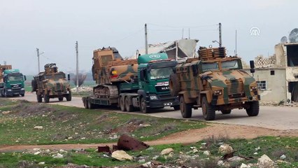 TSK konvoyu, yeni gözlem noktası için İdlib bölgesine intikal etti
