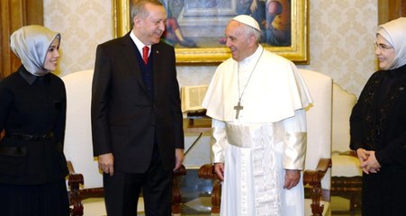 Erdoğan, Papa ile Görüşmesinde Kudüs'ün Statüsünün Korunması Gerektiğini Vurguladı