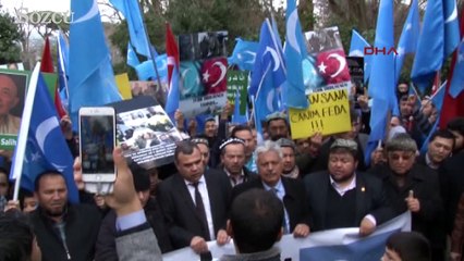 Çin Başkonsolosluğu önünde yumurtalı eylem