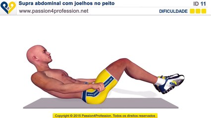 Exercício abdominal: Supra abdominal com joelhos no peito