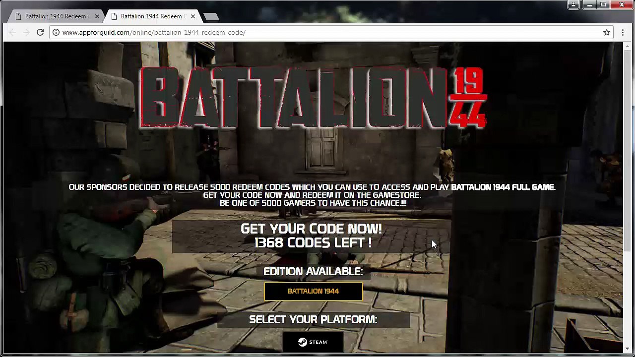 Battalion 1944 Redeem Code Free Giveaway Tutorial - Steam