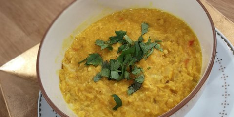 Dhal de lentilles coco-curry