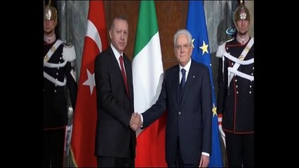 Cumhurbaşkanı Erdoğan, Roma’da resmi törenle karşılandı