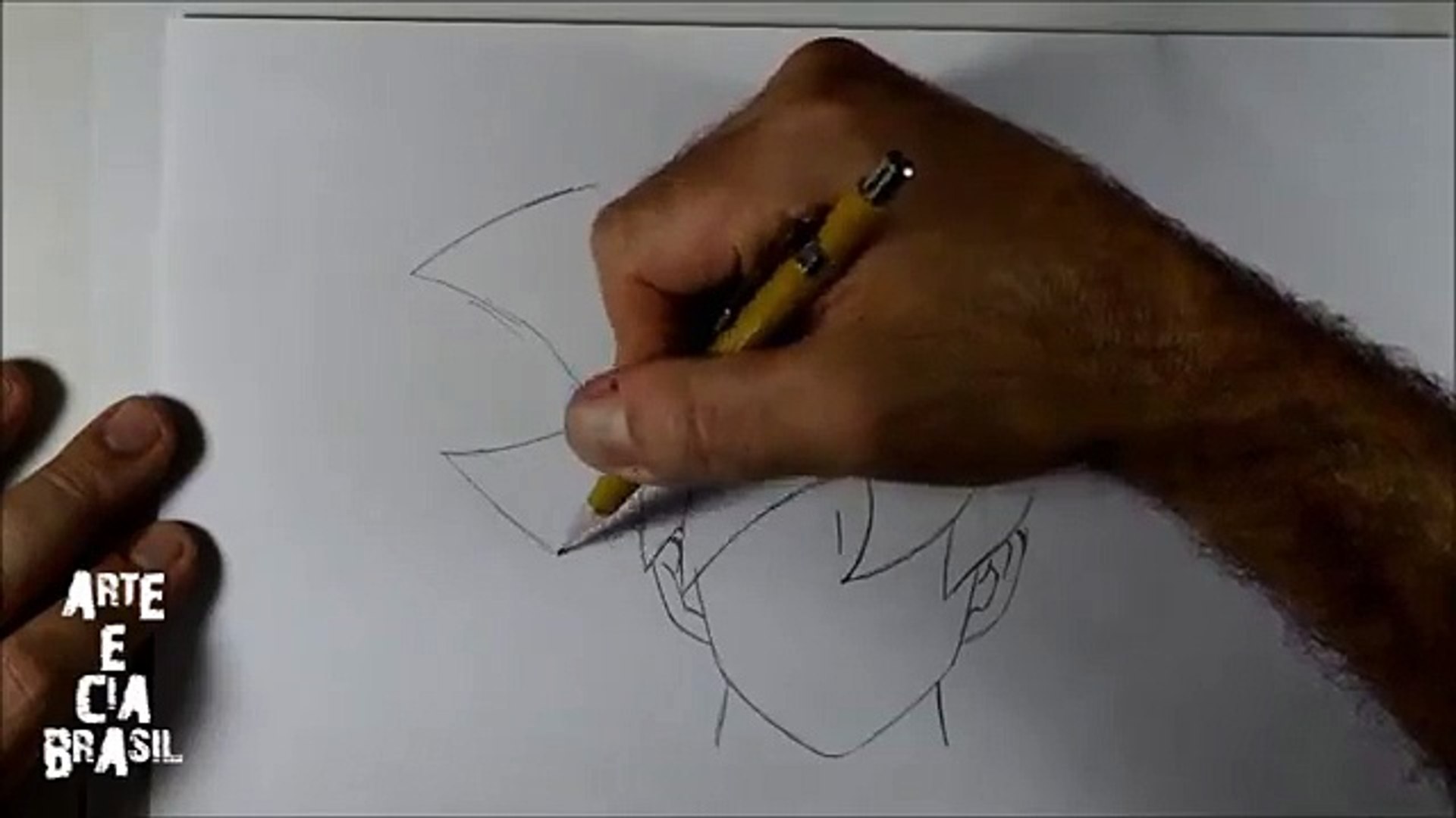 Desenho do goku super sayajin 5 para colorir - Como desenhar