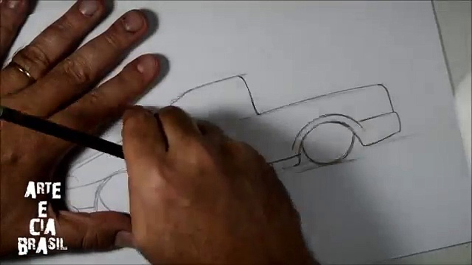 Como desenhar um carro Saveiro Surf - PASSO A PASSO - narrado I video aula  completa 
