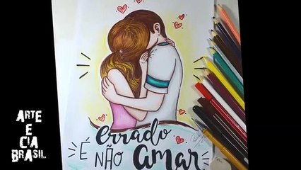 Desenhando CASAL Estilo Tumblr - 2  #ArteECiaBrasil