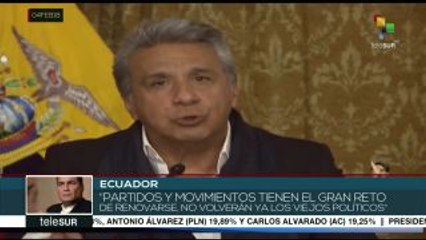 Afirma pdte. ecuatoriano que los viejos políticos no volverán