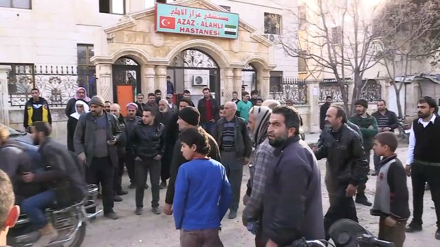 PYD/PKK Afrin'den Azez'deki sivilleri füzeyle vurdu - AZEZ