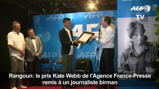 Le Prix Kate Webb de l'AFP remis à un journaliste birman