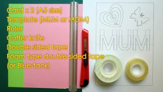 Mothers day pop up card - learn how to make a popup card as a gift for mum (mom) - EzyCraft