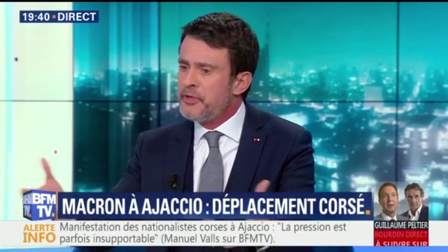 Valls est très opposé à l'idée de reconnaître une spécificité de la Corse dans la Constitution