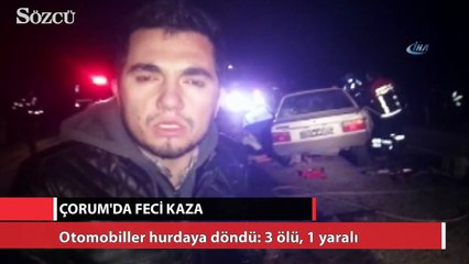 Çorum'da feci kaza