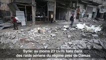 Syrie: 23 civils tués dans des raids aériens près de Damas