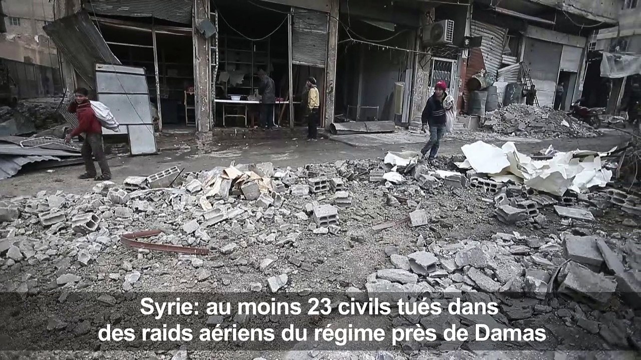 Syrie: 23 civils tués dans des raids aériens près de Damas