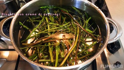 Risotto con crema di asparagi