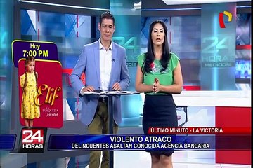 La Victoria: delincuentes asaltan conocida agencia bancaria