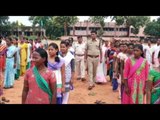 boys and girls of naxal areas taking training  for police recruitment