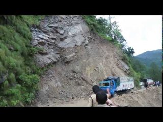 road block from Landslide