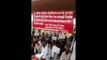bihar: for madhepura rail project farmers protest on demand of compensation