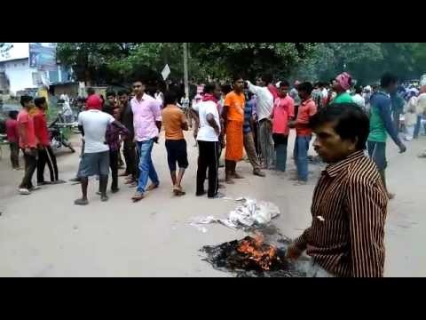 Blocked roads in Bihar