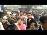 Long Queue outside the bank in Meerut