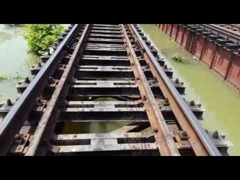 Flood water touching Railway tracks in Bankaghat (Bihar)