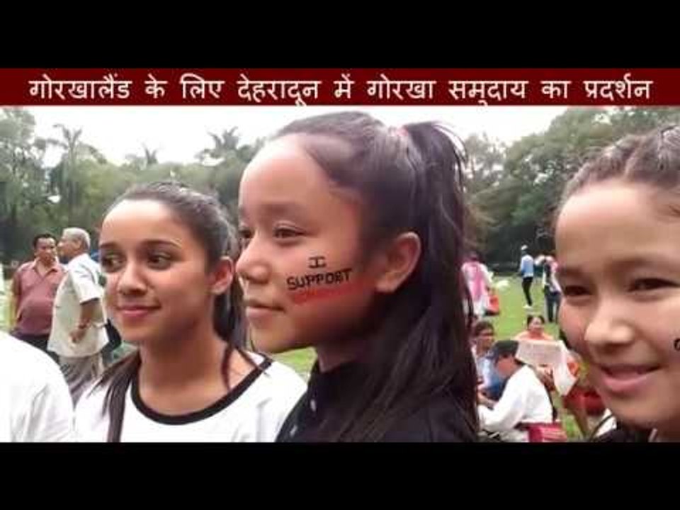 Girls made tattoos on her face to support Gorkhaland