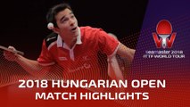 2018 Hungarian Open Highlights: Patrick Franziska vs Hugo Calderano (1/4)