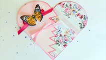 How to Make - Greeting Card Heart Decoupage Butterfly - Step by Step | Kartka Okolicznościowa