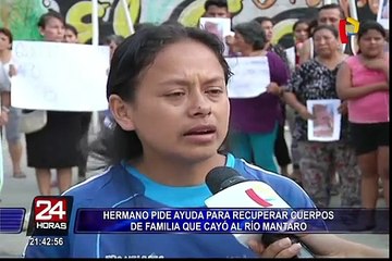 Piden ayuda para recuperar cuerpos de familia que cayó a río Mantaro
