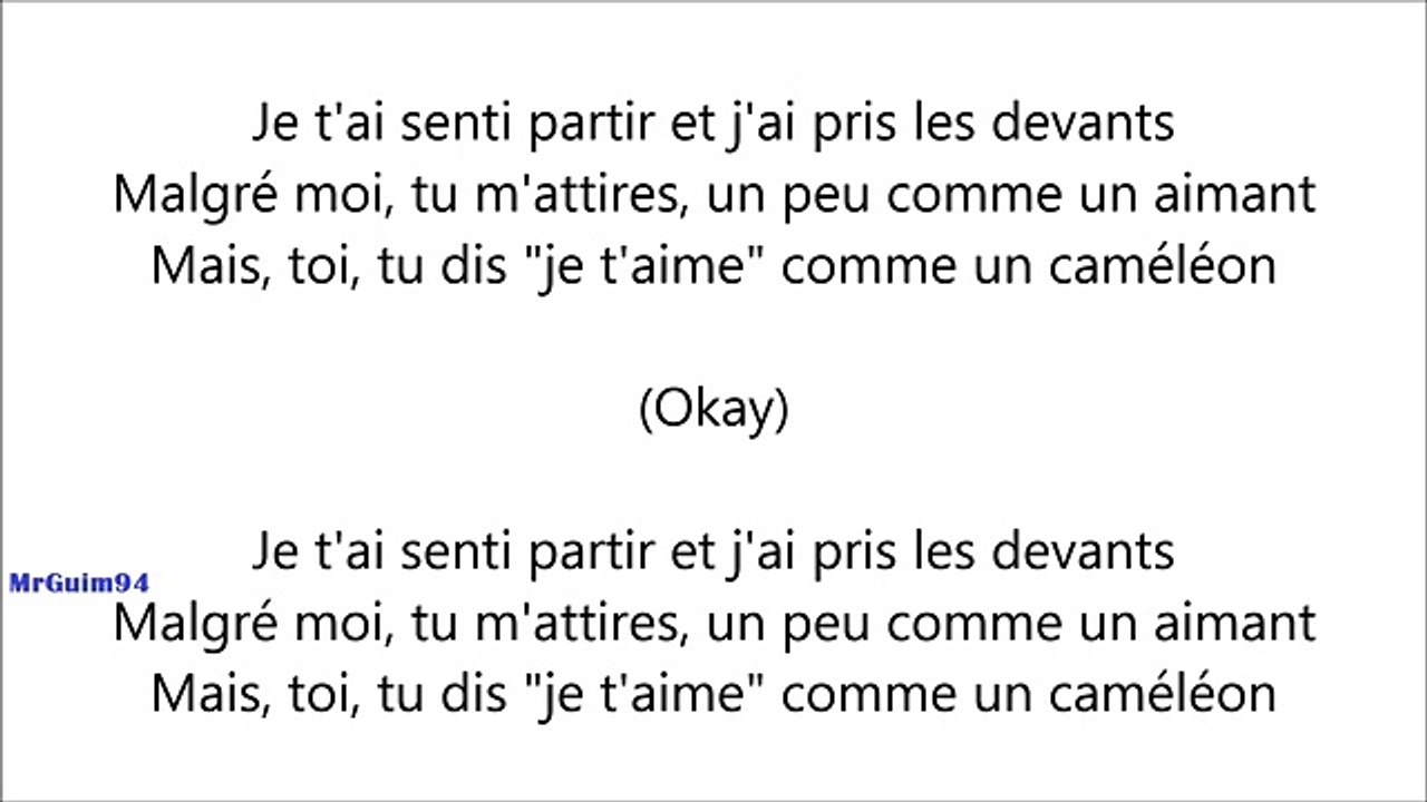 Maître Gims - Caméléon [ Paroles_Lyrics Only]