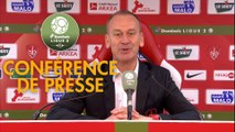 Conférence de presse Stade Brestois 29 - Stade de Reims (0-0) : Jean-Marc FURLAN (BREST) - David GUION (REIMS) - 2017/2018