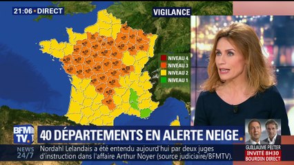40 départements ont été placés en alerte neige (1/2)