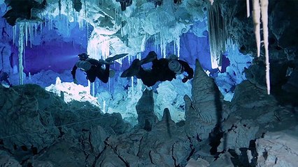 Divers Explore The Magic Of Flooded Caves