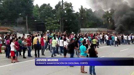 Joven muere durante manifestación en Choloma