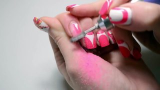 Дизайн ногтей Орхидея в технике китайская роспись, мастер класс видео