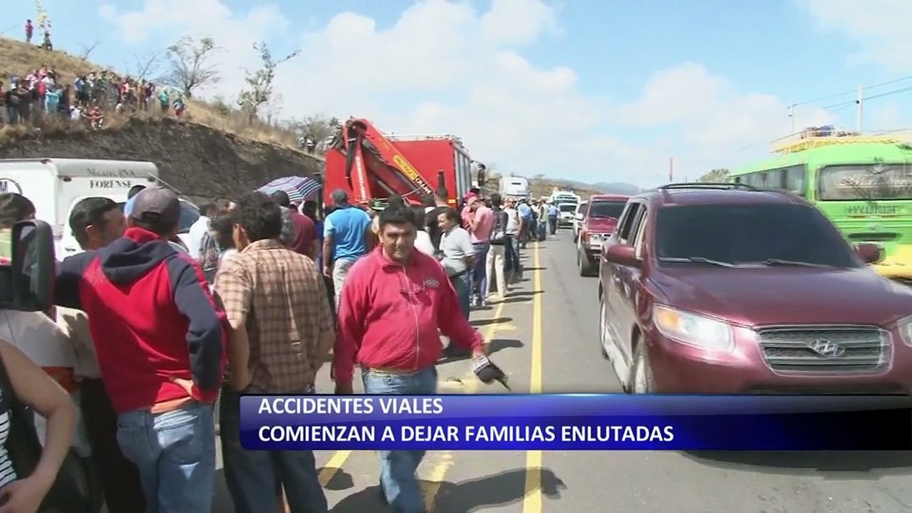 Accidentes viales comienzan a dejar familias enlutadas