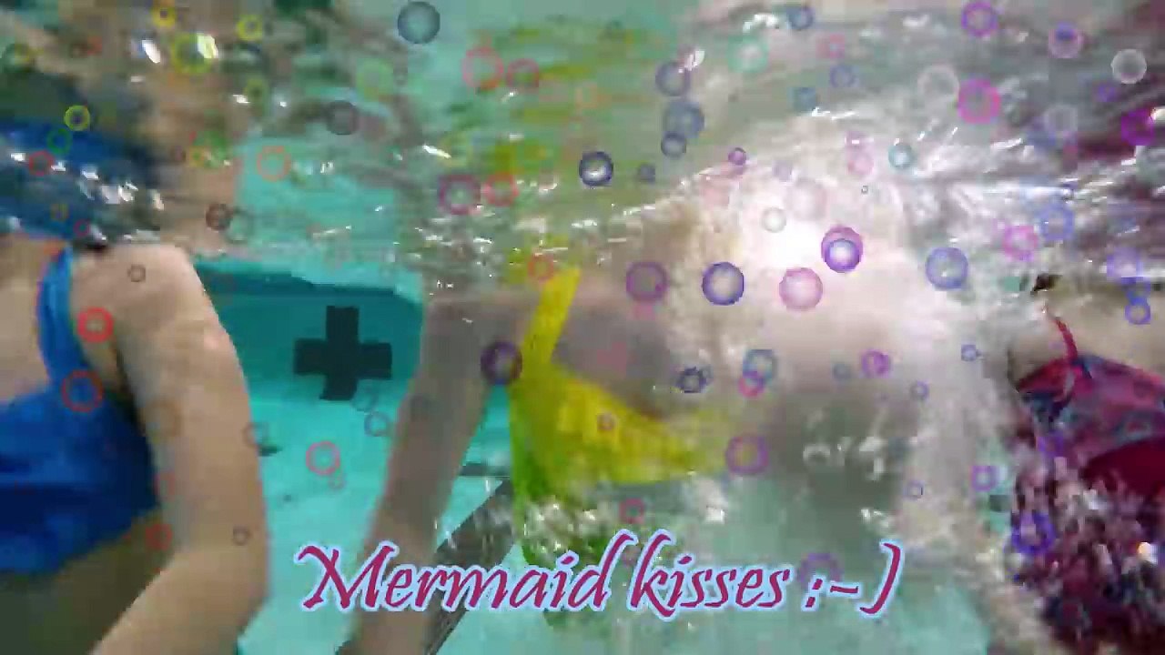 Real Mermaids Playing underwater at Mermaid school w/ Princess Ella and friends