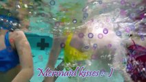 Real Mermaids Playing underwater at Mermaid school w/ Princess Ella and friends