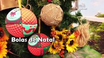 BOLAS DE NATAL COM TECIDOS 2 | DIY - Dica de Arte