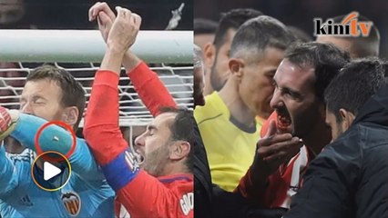 Video Diego Godin patah 3 gigi bertembung Neto
