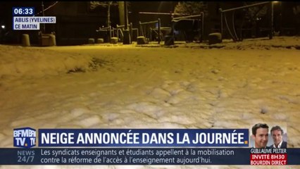 Dans les Yvelines, la neige commence déjà à tenir au sol