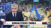 Korean stocks drop as U.S. markets slump