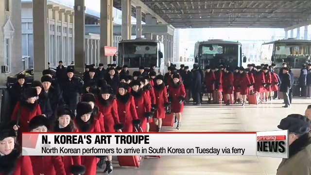 North Korea's art troupe to arrive in South Korea via ferry Tuesday _ 020618