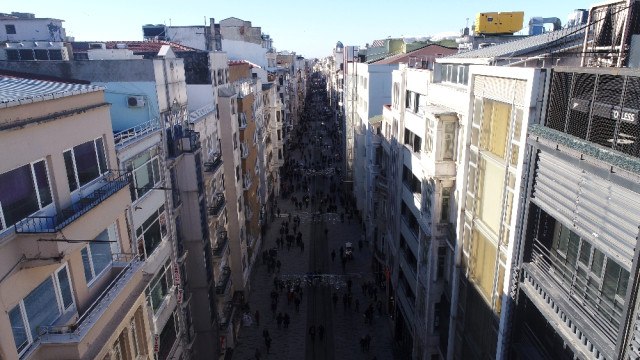 Yeni Haliyle İstiklal Caddesi Havadan Görüntülendi