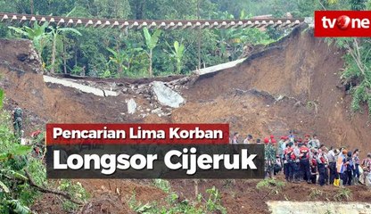 Pencarian Lima Korban Longsor Cijeruk