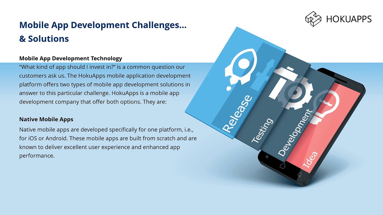 How To Overcome Challenges In Mobile App Development - HokuApps