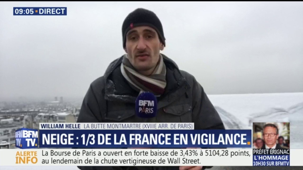 À Paris, la butte Montmartre s'est réveillée sous la neige ce matin
