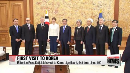 Video herunterladen: Pres. Moon meets with Estonian President Kersti Kaljulaide, leaders agree to boost bilateral cooperation